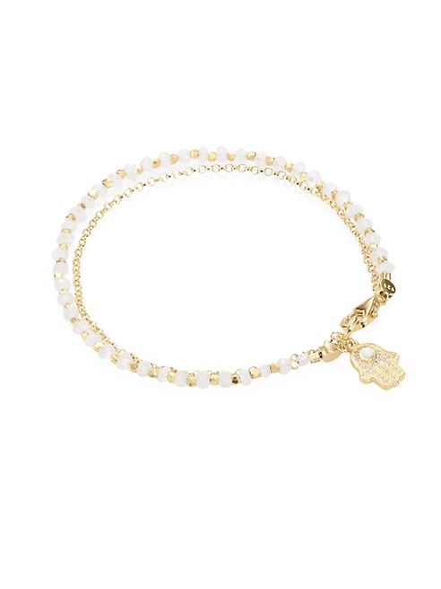 Astley Clarke - Biography Moonstone & White Sapphire Hamsa Bracelet