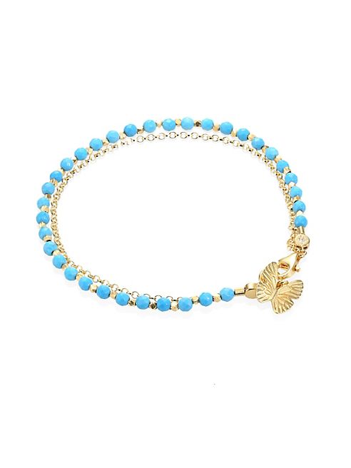 Astley Clarke - Biography Turquoise & White Sapphire Butterfly Bracelet