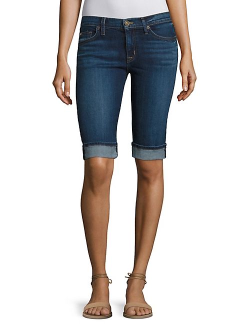 Hudson - Amelia Cuffed Denim Bermuda Shorts