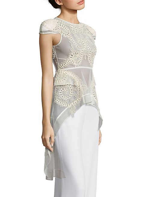 Thurley - Empire Opera Embroidery Top