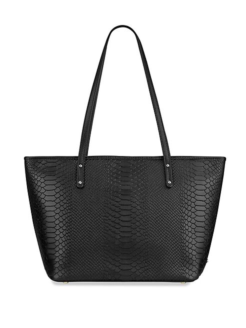 GiGi New York - Taylor Mini Python-Embossed Leather Tote