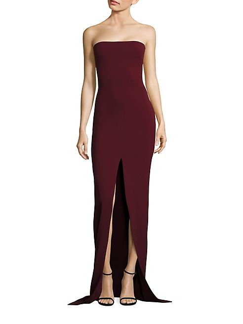 Solace London - Bysha Strapless Crepe Gown