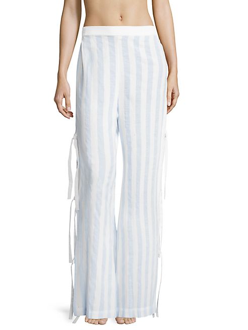 Jonathan Simkhai - Cotton Voile Side-Tie Pants