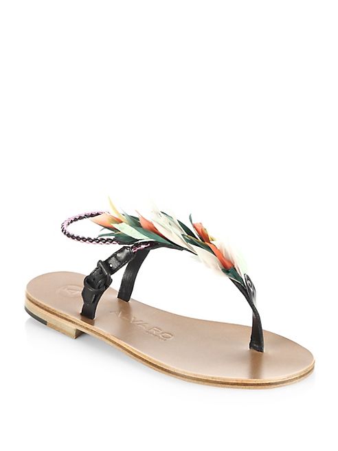 Álvaro - Asymmetric Feather Sandals