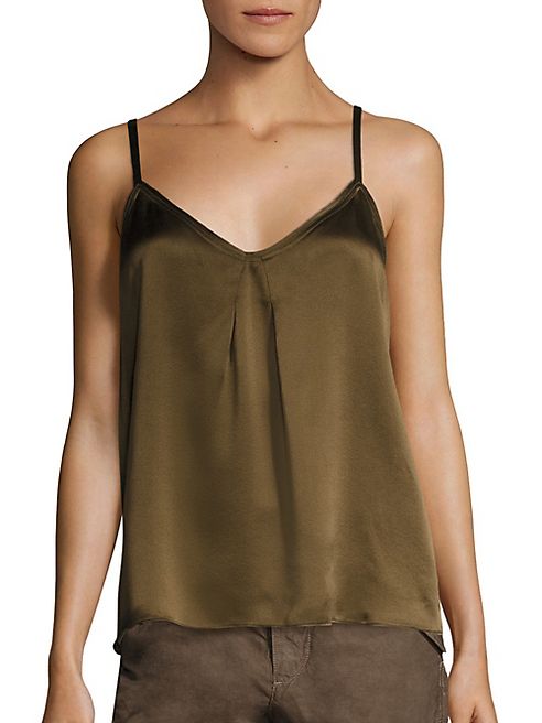 Vince - Pleated Silk Crepe Camisole