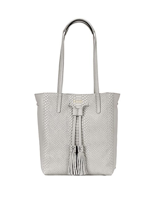 GiGi New York - Hannah Personalized Python-Embossed Leather Tote