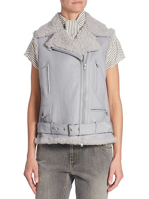 Brunello Cucinelli - Shearling Moto Vest