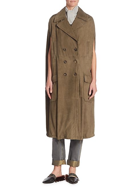 Brunello Cucinelli - Long Suede Cape Vest