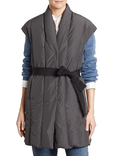 Brunello Cucinelli - Tafta Long Puffer Vest