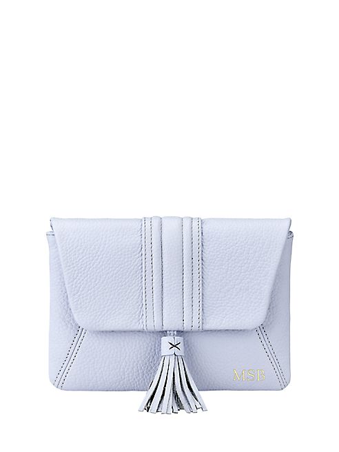 GiGi New York - Ava Personalized Pebbled Leather Clutch