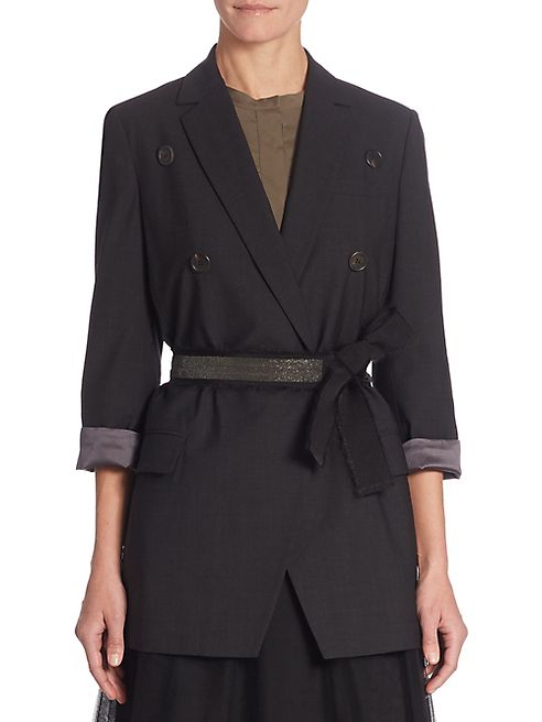 Brunello Cucinelli - Wool-Blend Belted Jacket