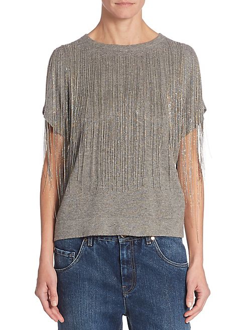 Brunello Cucinelli - Fringe Cashmere Pullover