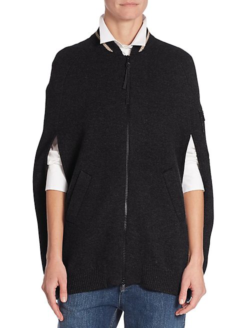 Brunello Cucinelli - Cashmere Zip Cape Cardigan