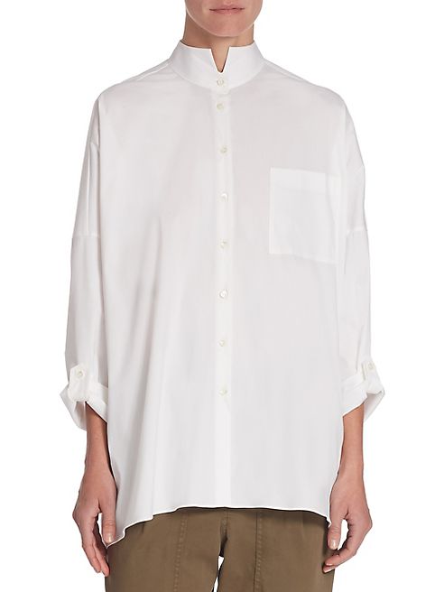 Brunello Cucinelli - Oversized Button Front Blouse