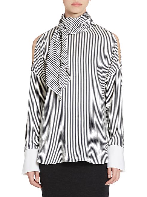 Brunello Cucinelli - Striped Silk Blouse