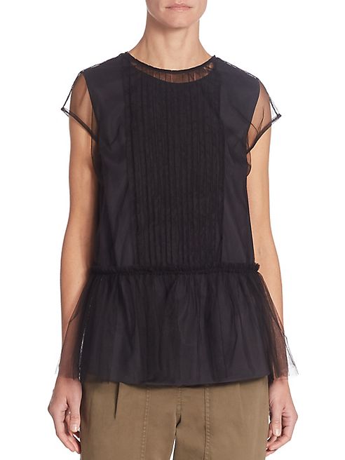 Brunello Cucinelli - Cap Sleeve Bib Top