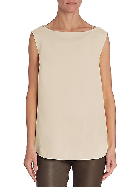 Brunello Cucinelli - Sleeveless Silk Top