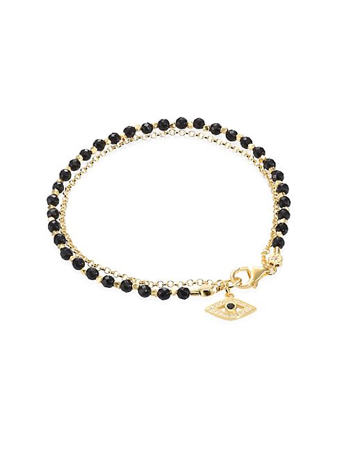 Astley Clarke - Biography Black Spinel & White Sapphire Evil Eye Bracelet