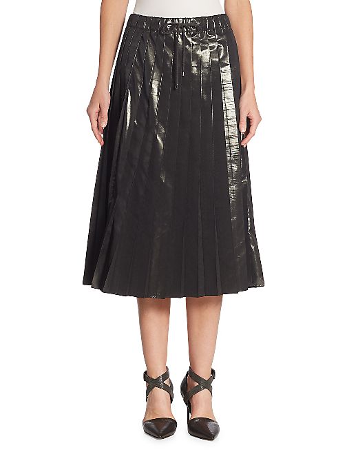 Brunello Cucinelli - Pleated Metallic Skirt