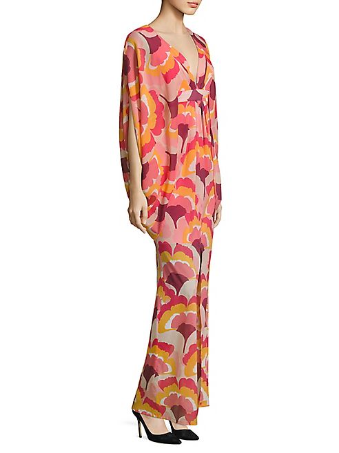 Trina Turk - Blossom Stretch-Silk Caftan Gown