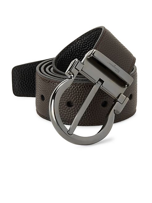 Salvatore Ferragamo - Pebbled Leather Belt