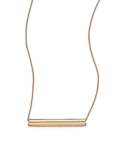 GINETTE NY - Straws 18K Rose Gold Pendant Necklace