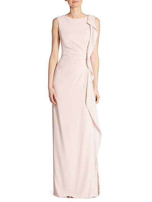 Escada - Sleeveless Ruffle Gown