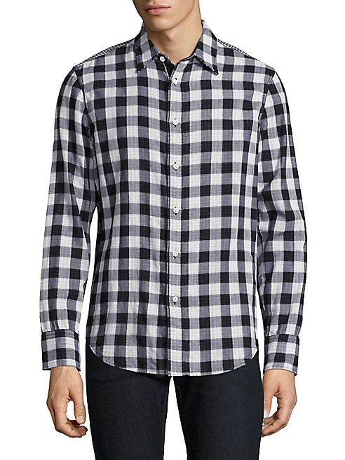 Rag & Bone - Halsey Fabric Block Gingham Checkered Shirt