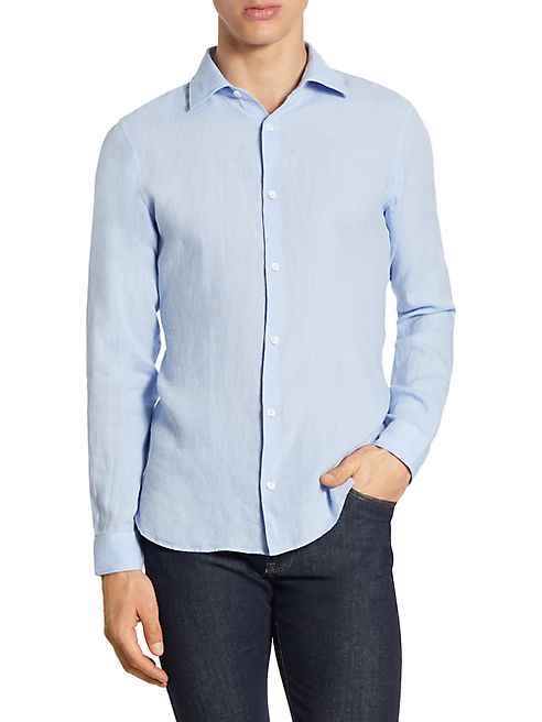 Z Zegna - Garment Dye Regular-Fit Linen Shirt