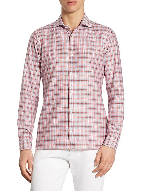 Z Zegna - Regular-Fit Checkered Shirt