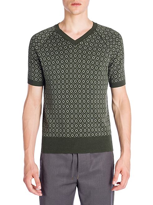 Emporio Armani - Jacquard Retro Diamond Knit Tee