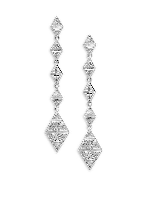 Melissa Kaye - Chloe Piper Diamond & 18K White Gold Drop Earrings