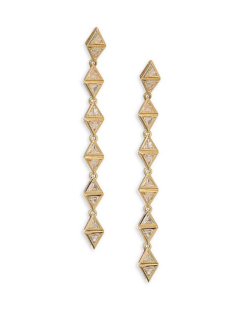 Melissa Kaye - Chloe Violet Diamond & 18K Yellow Gold Dangle Drop Earrings