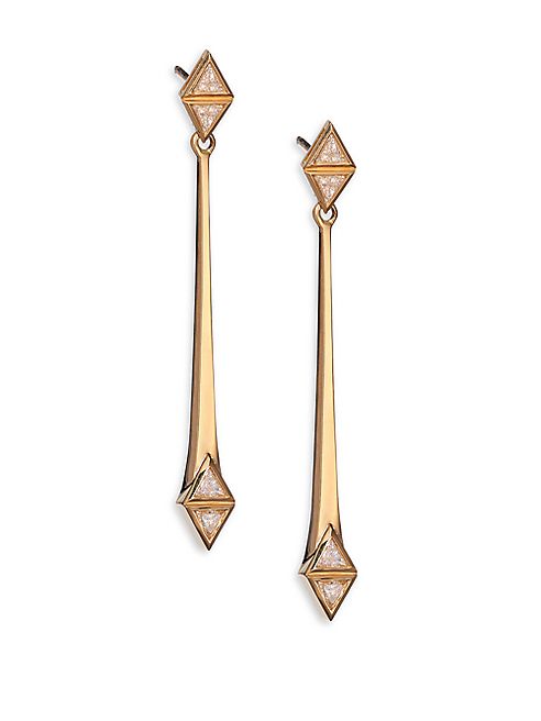 Melissa Kaye - Chloe May Diamond & 18K Yellow Gold Drop Earrings