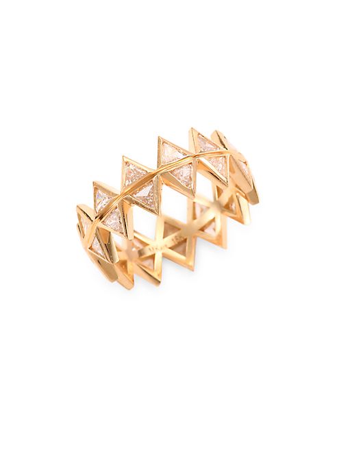 Melissa Kaye - Chloe Odette Diamond & 18K Yellow Gold Band Ring