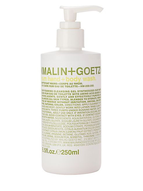 Malin + Goetz - Rum Hand & Body Wash Pump/8.5 oz.