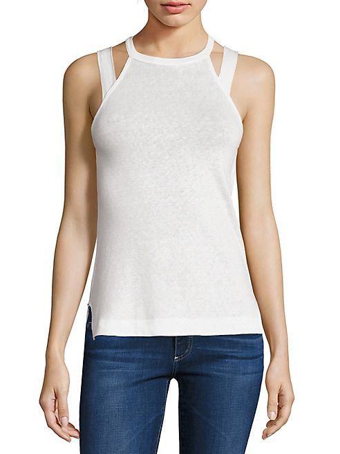 Feel The Piece - Spruce Linen Tank