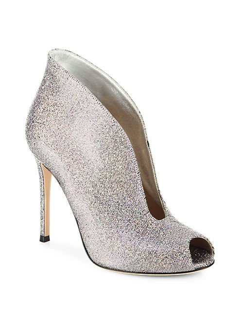 Gianvito Rossi - Kaleido Sparkle U Peep Toe Booties