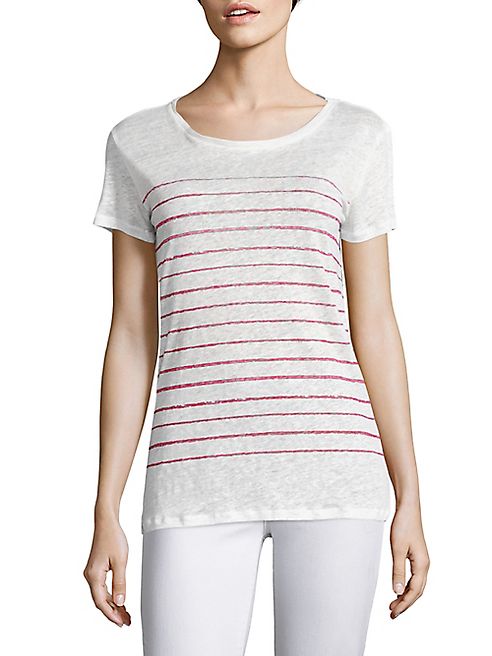 Majestic Filatures - Striped Linen Tee