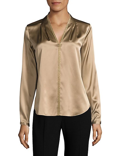 Elie Tahari - Bea Silk Blend Blouse