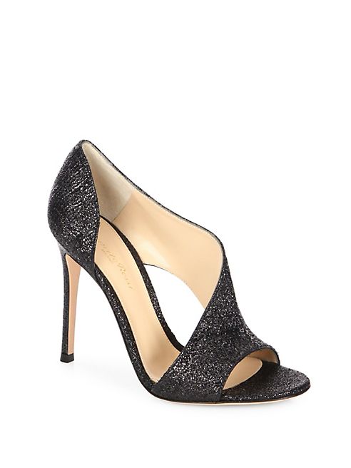 Gianvito Rossi - Asymmetric Glitter Sandals