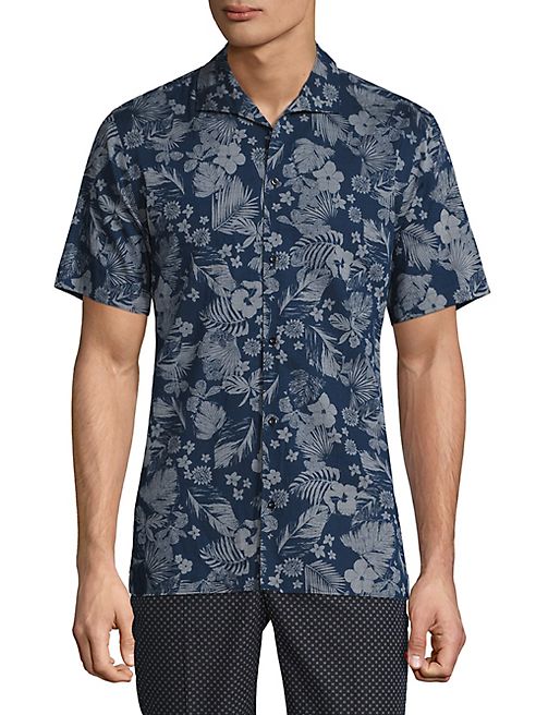 The Kooples - Short Sleeve Floral-Print Shirt