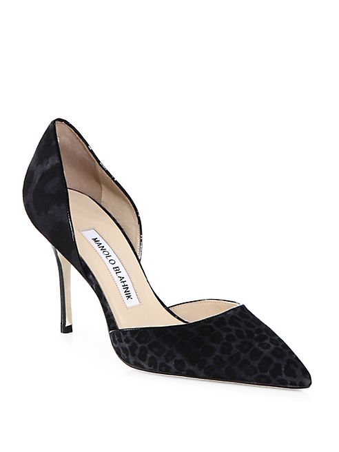 Manolo Blahnik - Taylerbibo Leopard-Print Suede d'Orsay Pumps