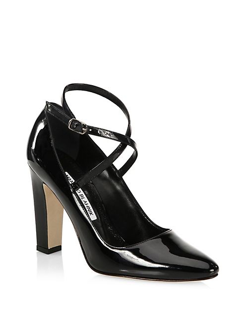 Manolo Blahnik - Majusa 105 Patent Leather Pumps