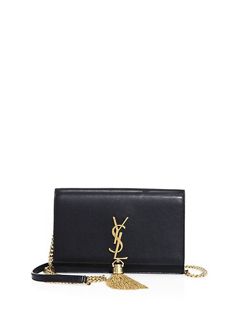 Saint Laurent - Kate Monogram Leather Tassel Chain Wallet