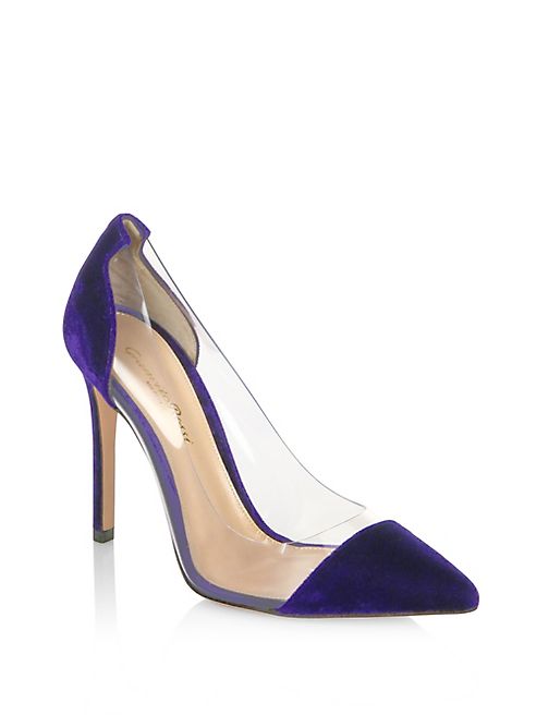 Gianvito Rossi - Plexi & Velvet Pumps