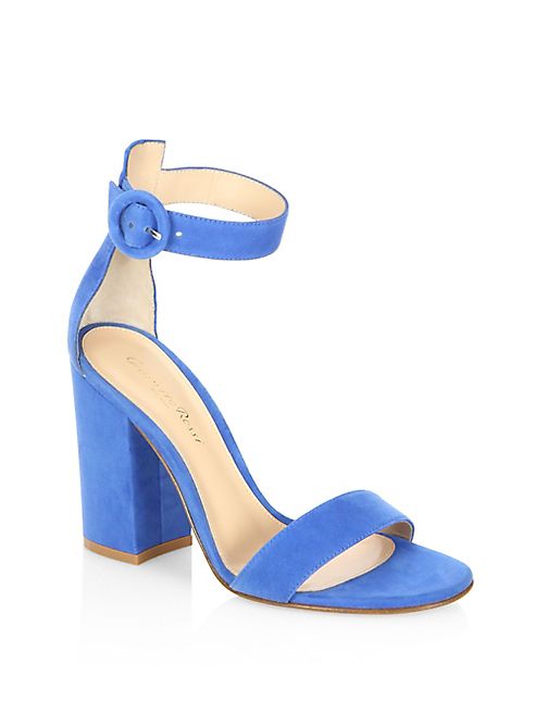 Gianvito Rossi - Portofino Suede Block Heel Sandals