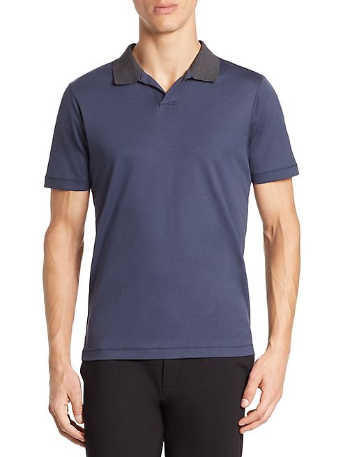 Saks Fifth Avenue Collection - Modern Johnny Collar Polo