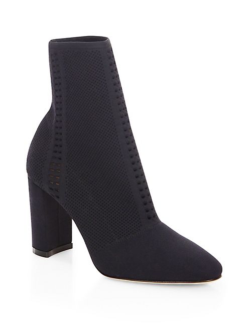 Gianvito Rossi - Vires Knit Block Heel Booties