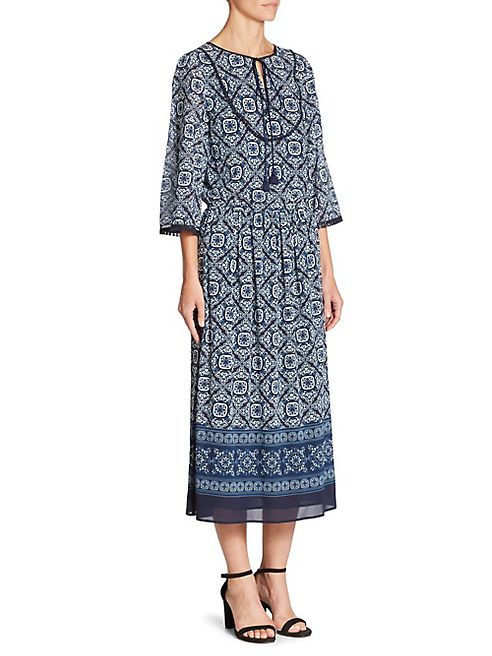 St. John - Jaipur Tile Printed Dress